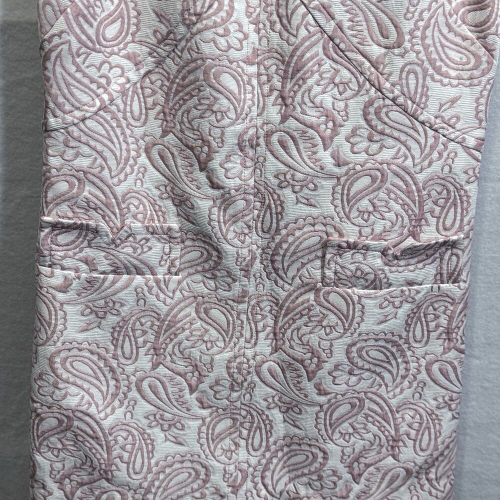 Victoria Beckham x Target Blush Paisley Jacquard Sleeveless Shift Mini Dress XS - Picture 8 of 15
